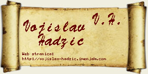 Vojislav Hadžić vizit kartica